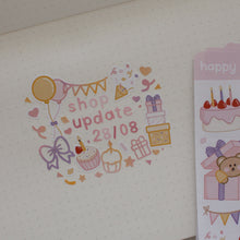 Charger l&#39;image dans la galerie, BIRTHDAY Planner/Bujo Set (4 sticker sheets)
