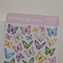 Charger l&#39;image dans la galerie, Butterfly Fly Away Sticker Sheet (rainbow)

