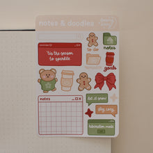 Charger l&#39;image dans la galerie, Christmas Notes &amp; Doodles Sticker Sheet
