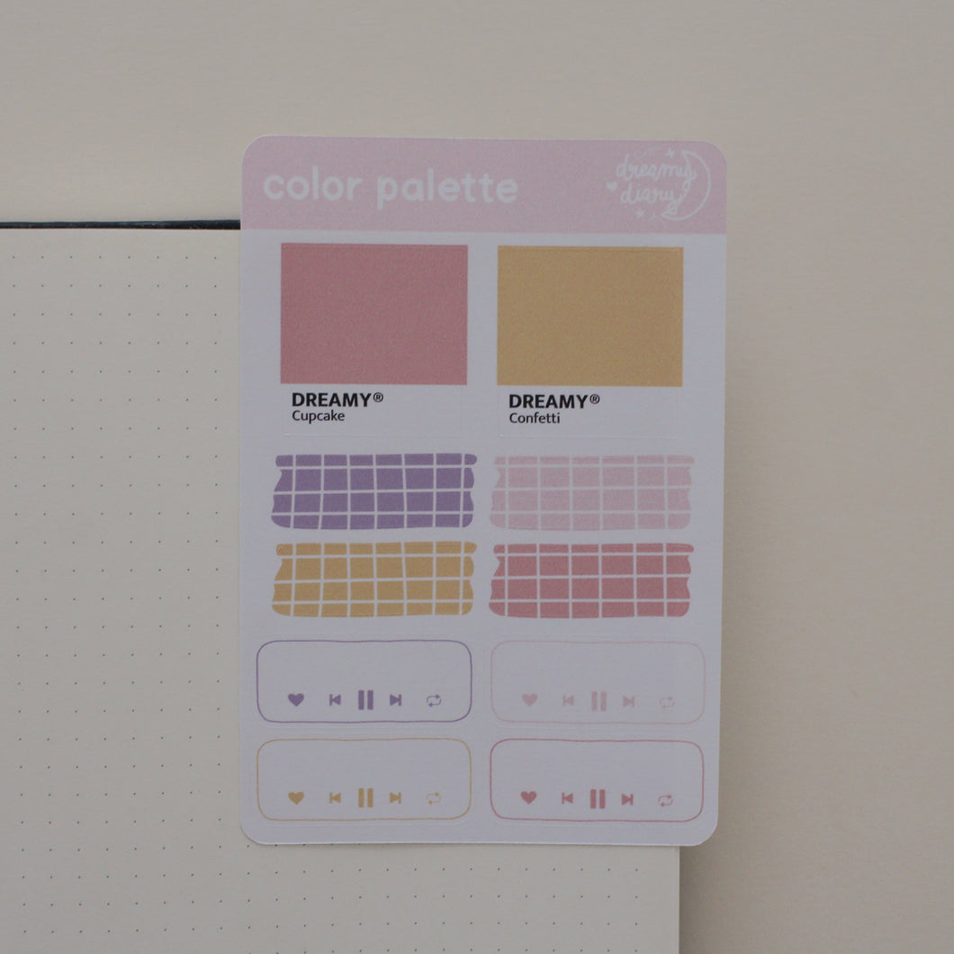 Birthday Color Palette Sticker Sheet