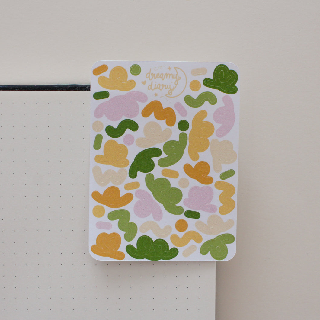 Mini Confettis Sticker Sheet (lemon)