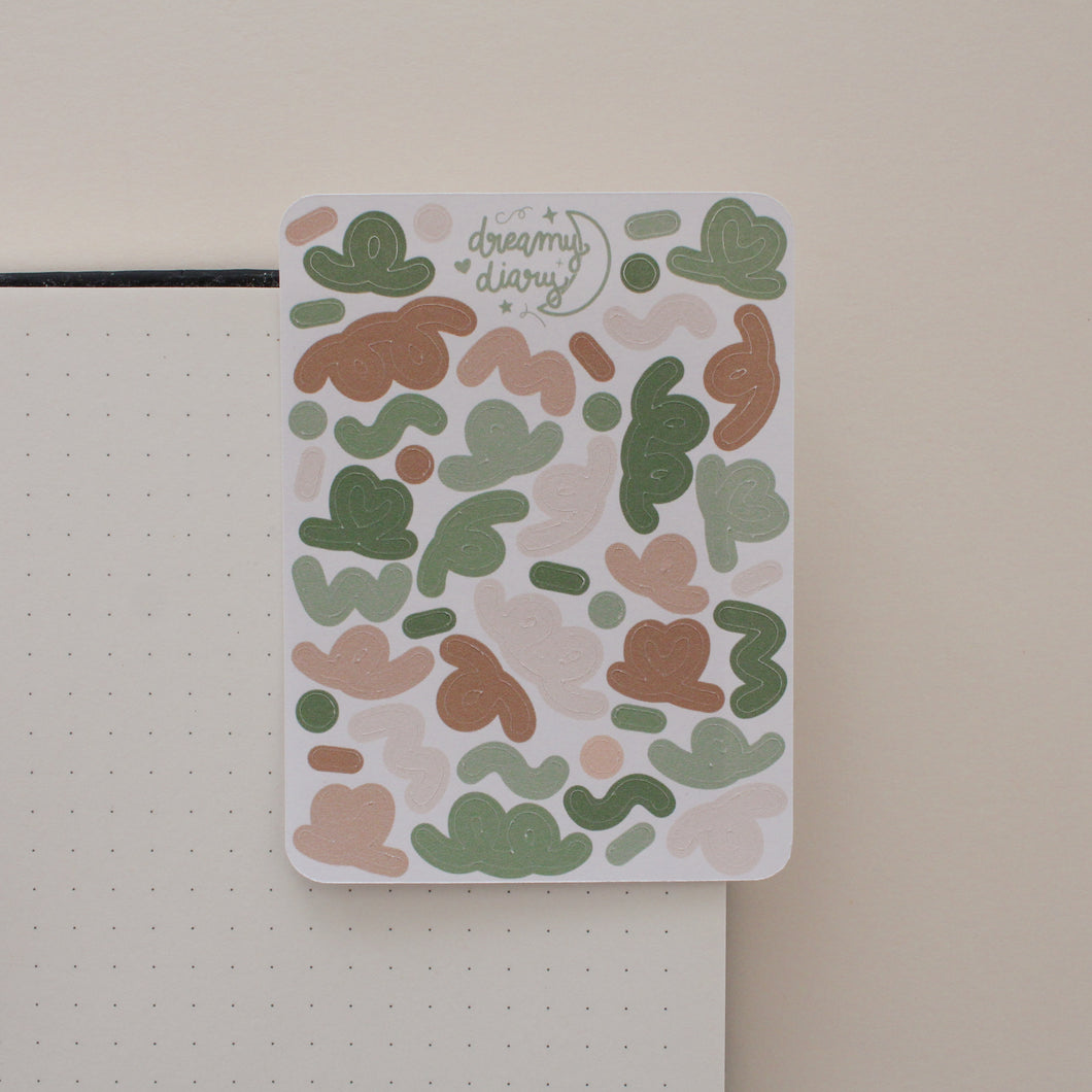 Mini Confettis Sticker Sheet (café)