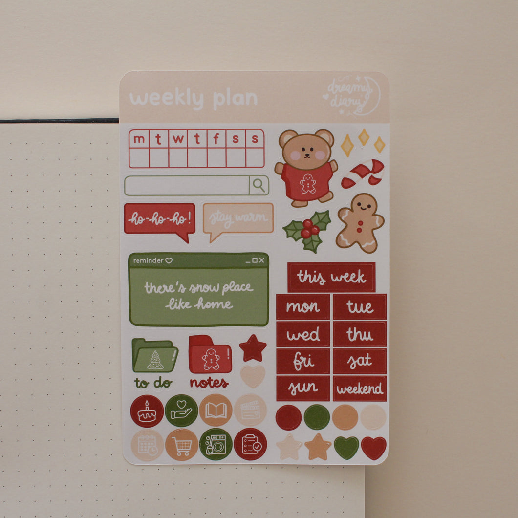 Christmas Weekly Plan Sticker Sheet