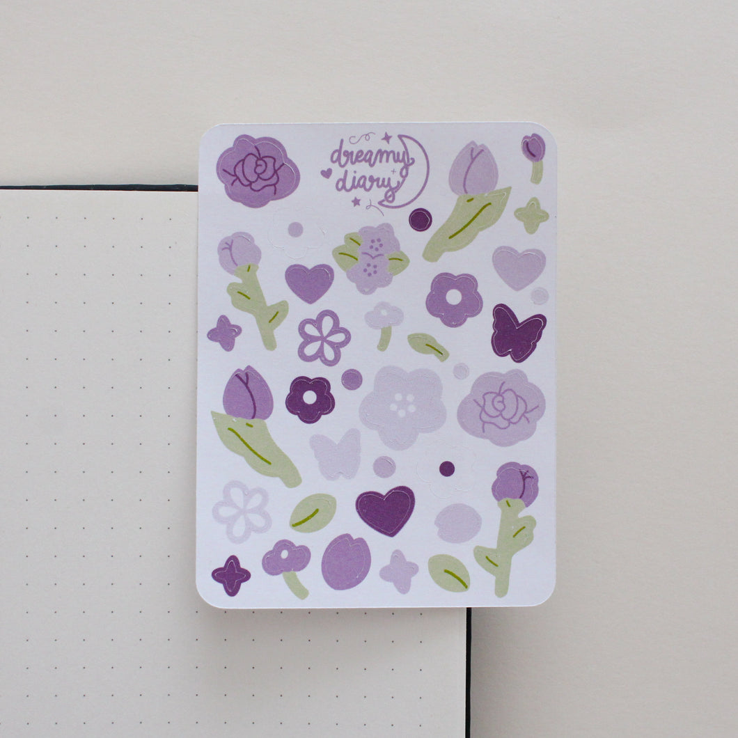 Mini Flower Deco Sticker Sheet (NOUVELLE VERSION)