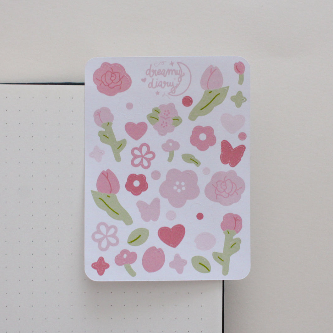 Mini Flower Deco Sticker Sheet (NOUVELLE VERSION)