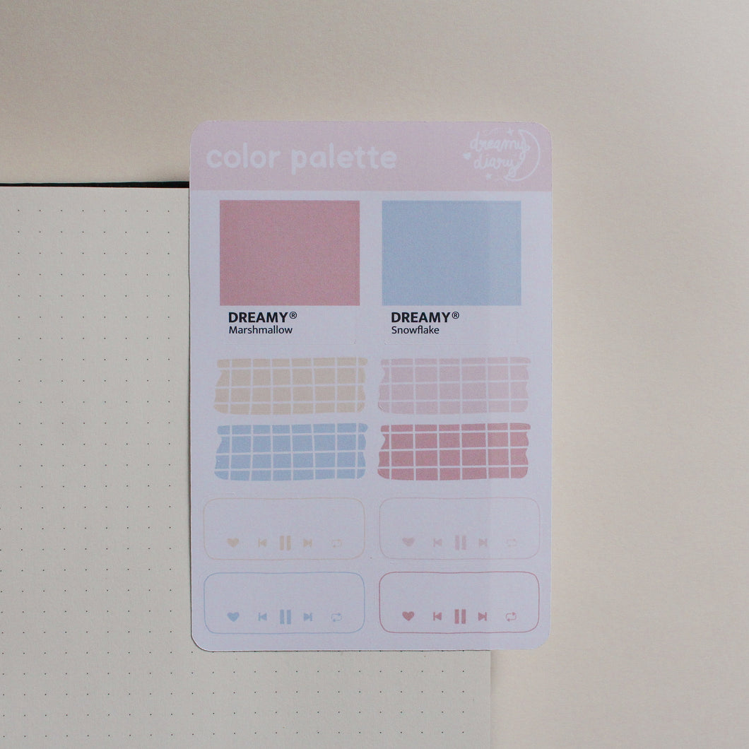 Winter Color Palette Sticker Sheet