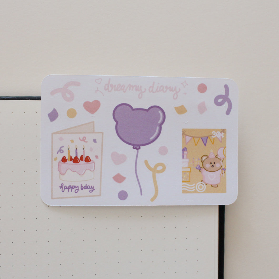 Mini Birthday Sticker Sheet