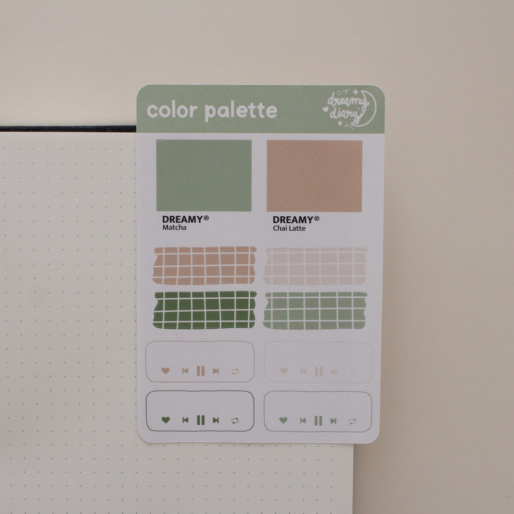 Café Color Palette Sticker Sheet