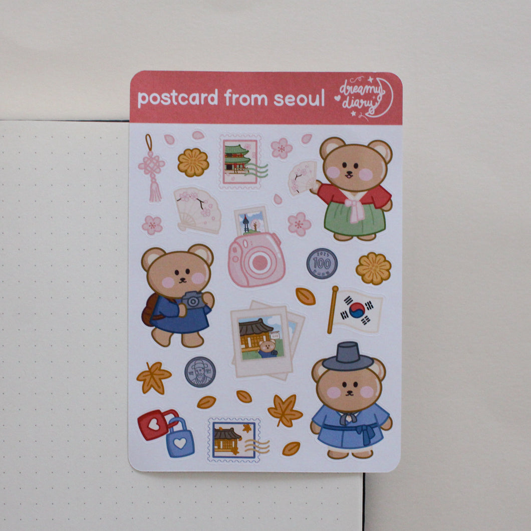 Postcard from Seoul Sticker Sheet