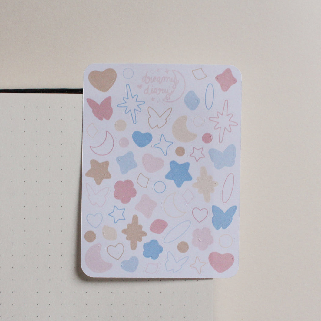 Mini Shapes Sticker Sheet (winter)