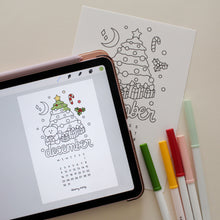 Charger l&#39;image dans la galerie, Calendrier à colorier (Dec 2024)
