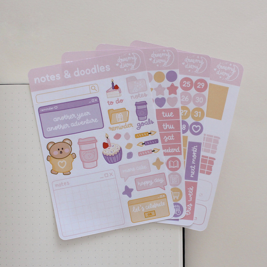 BIRTHDAY Planner/Bujo Set (4 sticker sheets)