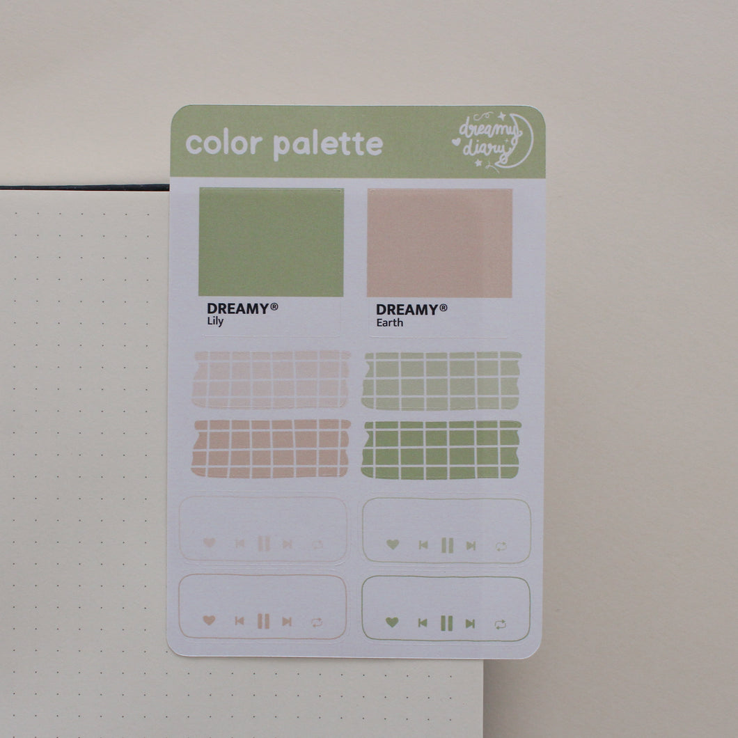 Lily of the Valley Color Palette Sticker Sheet