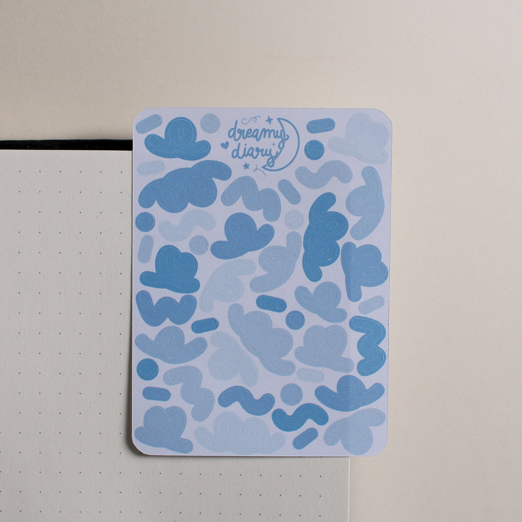 Mini Confettis Sticker Sheet (blue)