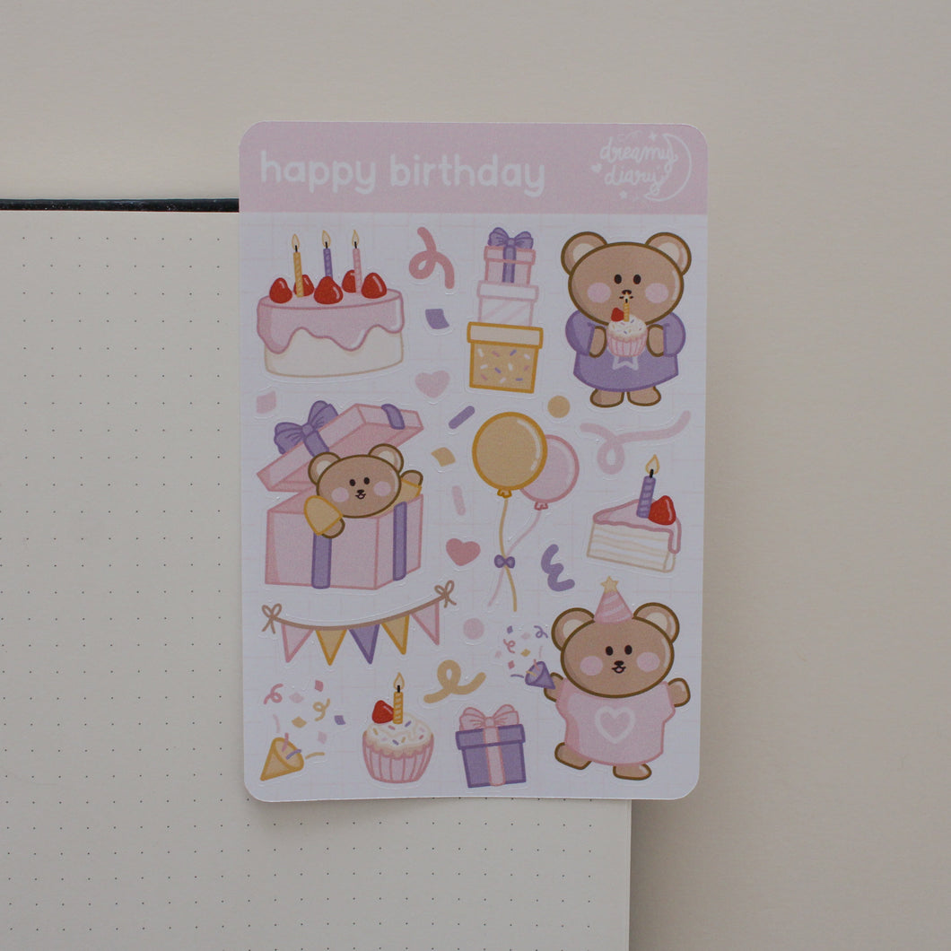 Happy Birthday Sticker Sheet