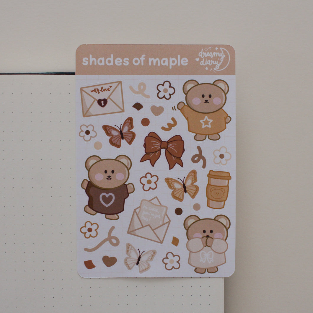 Shades of Maple Sticker Sheet