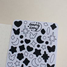 Charger l&#39;image dans la galerie, Mini Shapes Sticker Sheet (black)
