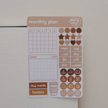 Charger l&#39;image dans la galerie, Dark Neutral Monthly Plan Sticker Sheet
