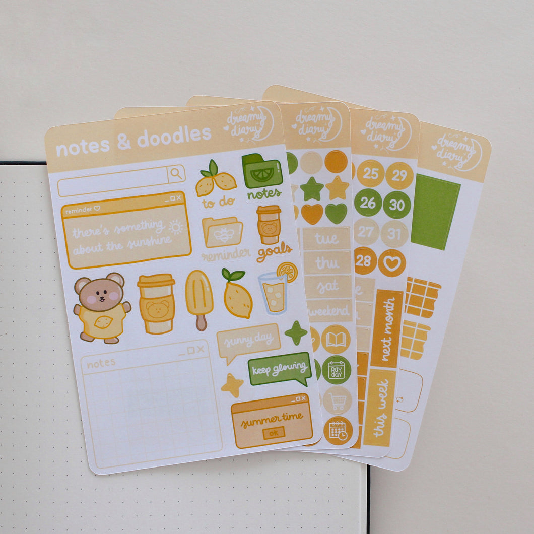 LEMON Planner/Bujo Set (4 sticker sheets)