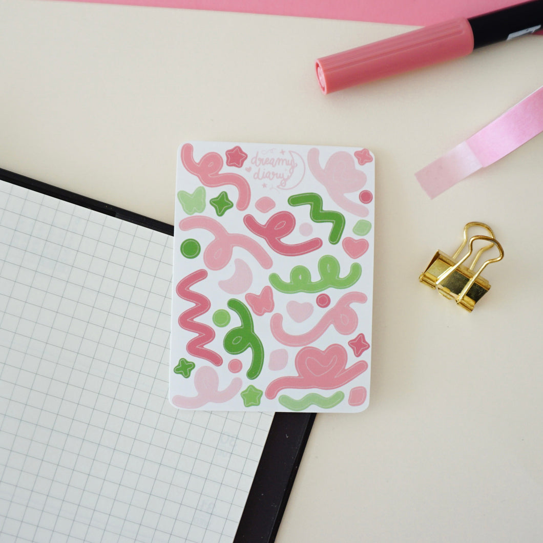 Mini Confetti Party Sticker Sheet (Sakura)