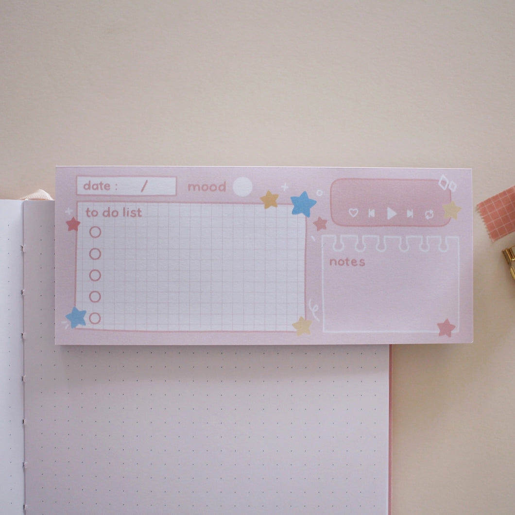 Daily Planner Memo Pad